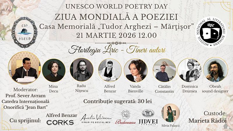 ZIUA MONDIALA A POEZIEI – FLORILEGIU LIRIC ÎN DIALOG CU SOUND  EXPERIMENTAL